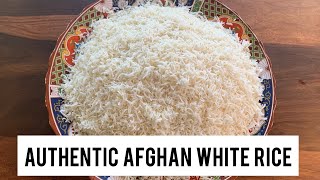 THE BEST AUTHENTIC AFGHAN WHITE RICE stovetop سپينی وریجی پر اور  RECIPE  HOWTO [upl. by Eelanna540]