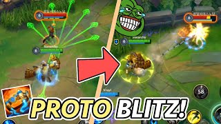 200 IQ Protobelt Blitzcrank destroys High Elo in Wild Rift 👽 [upl. by Eca]