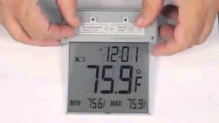 306605 Large Window Thermometer with Solar Powered Backlight [upl. by Mozes795]