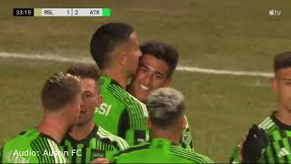 Owen Wolff First Career MLS Goal Austin FC at Real Salt Lake 31123 [upl. by Llertnor]