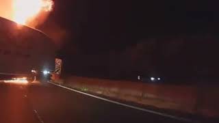 Tesco lorry fire on M25 causes commuter chaos  M25 and M26 closures as fire engulfs Tesco lorry [upl. by Ahsitruc985]