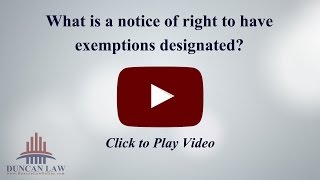 What is a notice of right to have exemptions designated [upl. by Dominique]