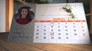 Calendar Opener  After Effects Template  aetemplates [upl. by Asha]