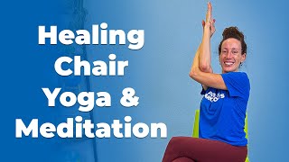 Relaxing Chair Yoga Stretches for Parkinsons Symptoms Relief [upl. by Esinyl584]