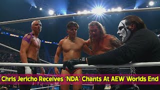 Chris Jericho Receives ‘NDA’ Chants At AEW Worlds End [upl. by Eelra]