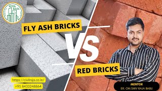 Which Brick is Better for Construction  Fly ash Bricks vs Clay Bricks 2022 [upl. by Sosanna]