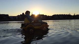 Modified Power Wheels Bigfoot driving on the beach 2017 [upl. by Hild516]