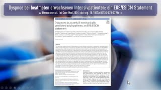 Dyspnoe bei beatmeten erwachsenen Intensivpatienten ein ERS amp ESICM Statement Teil 1 [upl. by Jeavons]