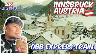 ÖBB EXPRESS TRAIN from innsbruck austria🇦🇹to bolzano italy🇮🇹 wintertravelvlog fyp [upl. by Reimer]