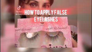 How to Apply False Eyelashes [upl. by Aleekahs810]