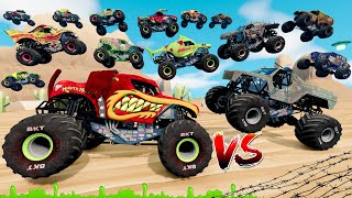 Monster Jam INSANE Zombie VS Hunter Racing Freestyle and High Speed Jumps  Grave Digger [upl. by Siulegroj]