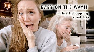 baby on the way  thrift shopping road trip  XO MaCenna Vlogs [upl. by Issy]