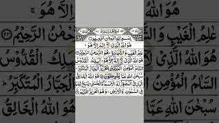 surah hashr last 3 verses beautiful recitation surah quran surahhashr shorts [upl. by Lairea]