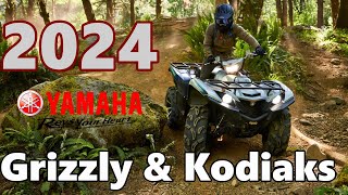 2024 Yamaha Grizzly 700  Kodiak 700 amp 450 First look [upl. by Cullin929]