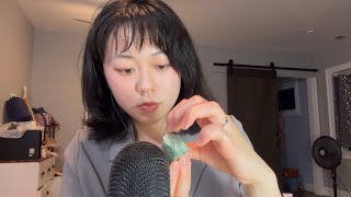 asmr tapping amp scratching on my old rock collection 🔮💎 [upl. by Murtha719]