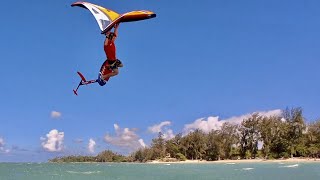 Maui wing grom Kaden is putting on a show for the peanut gallery [upl. by Llenrrad]