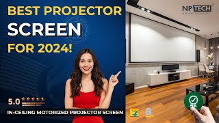 How to Install the NPTECH Tab Tension InCeiling Projector Screen for Home Theatre Best of 2023 [upl. by Norabel]