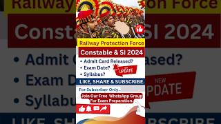 RPF Constable Admit Card 2024  How To Download RPF Admit Card  rpfadmitcard rpfexamdate [upl. by Ethelin]