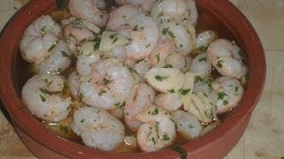 Gambas al ajillo RECETA CASERA [upl. by Walling]