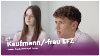 Die Ausbildung als Kaufmannfrau EFZ  Creditreform Egeli Gruppe  Lehrstellenvideo  Yousty [upl. by Nnave]