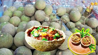 দারুন মজার পাকা কদবেল ভর্তা Hard Working Old Man Selling Tasty Street Food Masala Bel Wood Apple [upl. by Maiah]