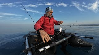 Kuşadası belly boat fishing [upl. by Arret]