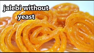 Instant Perfect Crispy Jalebi Without Yeast  How to make jalebi at home [upl. by Aliel]