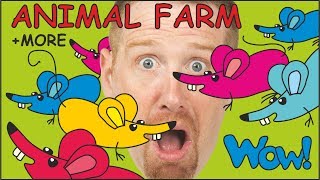 Animal Farm with Steve and Maggie  MORE Stories for Kids  Cartoon Story from Wow English TV [upl. by Adnilram]