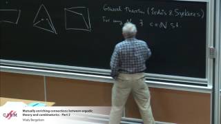 Vitaly Bergelson Mutually enriching connections between ergodic theory and combinatorics  part 2 [upl. by Airekahs]