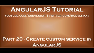 Create custom service in AngularJS [upl. by Fitting119]