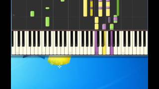 Al Jarreau Moonlighting Piano tutorial by Synthesia [upl. by Bronder]