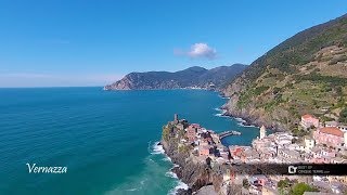 Cinque Terre Monterosso Vernazza Corniglia Manarola Riomaggiore trails view from the drone [upl. by Bevon]