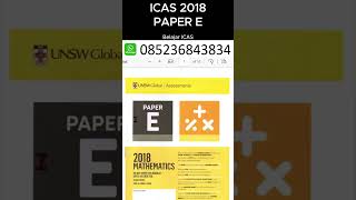 ICAS 2018 Mathematics Paper E International Competitions and Assessments for Schools [upl. by Coffeng]