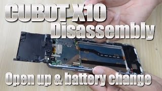 Cubot X10 How to open up amp replace battery MTK6592 Octa Core 2GB RAM Alloy amp Glass Design [upl. by Dnalhsa]