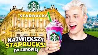 TESTUJĘ NAJWIĘKSZY STARBUCKS W EUROPIE😱 mają tu nawet pizzę  🍕  Dominik Rupiński [upl. by Ardnoed976]