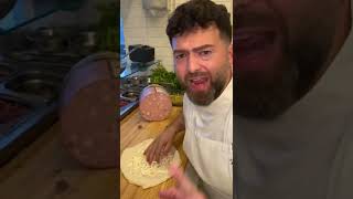 LA mia pizza con mortadella ed una crema speciale [upl. by Stralka]