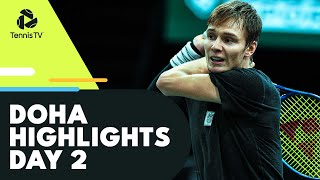 Murray vs Daniel Rematch Goffin Bublik In Action  Doha 2022 Day 2 Highlights [upl. by Hanah]