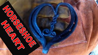 HOW TO FORGE A HORSESHOE HEART [upl. by Darlene]