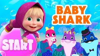 🦈 BABY SHARK Masha and the Bear OFFICIAL 🌊 NEW SONG 🩵 Songs for kids [upl. by Yuh]