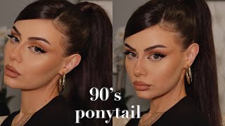 Quick amp Easy 90s Ponytail Tutorial  Trendy [upl. by Einafpets849]