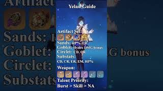 Yelan Build Guide genshinguide genshinimpact yelan [upl. by Ermina923]