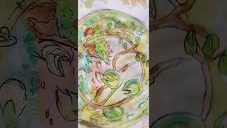 vivarium vivarium art plants drawing watercolour [upl. by Ainoz]