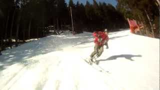 heftiger Einschlag in Fangzaun von Kamerafahrer  Ski alpin [upl. by Niatsirk564]