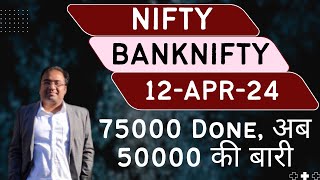 Nifty Prediction and Bank Nifty Analysis for Friday  12 April 24  Bank Nifty Tomorrow [upl. by Eekorehc613]