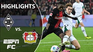 Bayer Leverkusen vs Borussia Monchengladbach  Bundesliga Highlights  ESPN FC [upl. by Alyse]