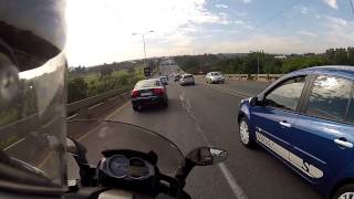 New BMW C650GT Scooter in peak hour traffic [upl. by Eboh703]