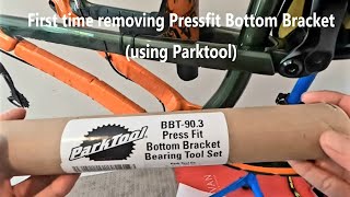 Removing PressFit bottom bracket Sram Dub Pressfit BB [upl. by Ynnattirb415]