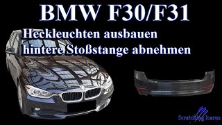 BMW F30F31 Stoßstange hinten abbauen  Tutorial [upl. by Season]