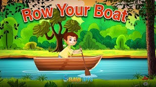 Row Your Boat kids song  Nursery Rhymes by EFlashApps [upl. by Coral]