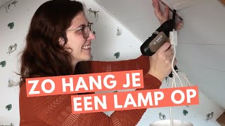 DIY LAMP OPHANGEN Zo hang je zelf een lamp op [upl. by Yra868]